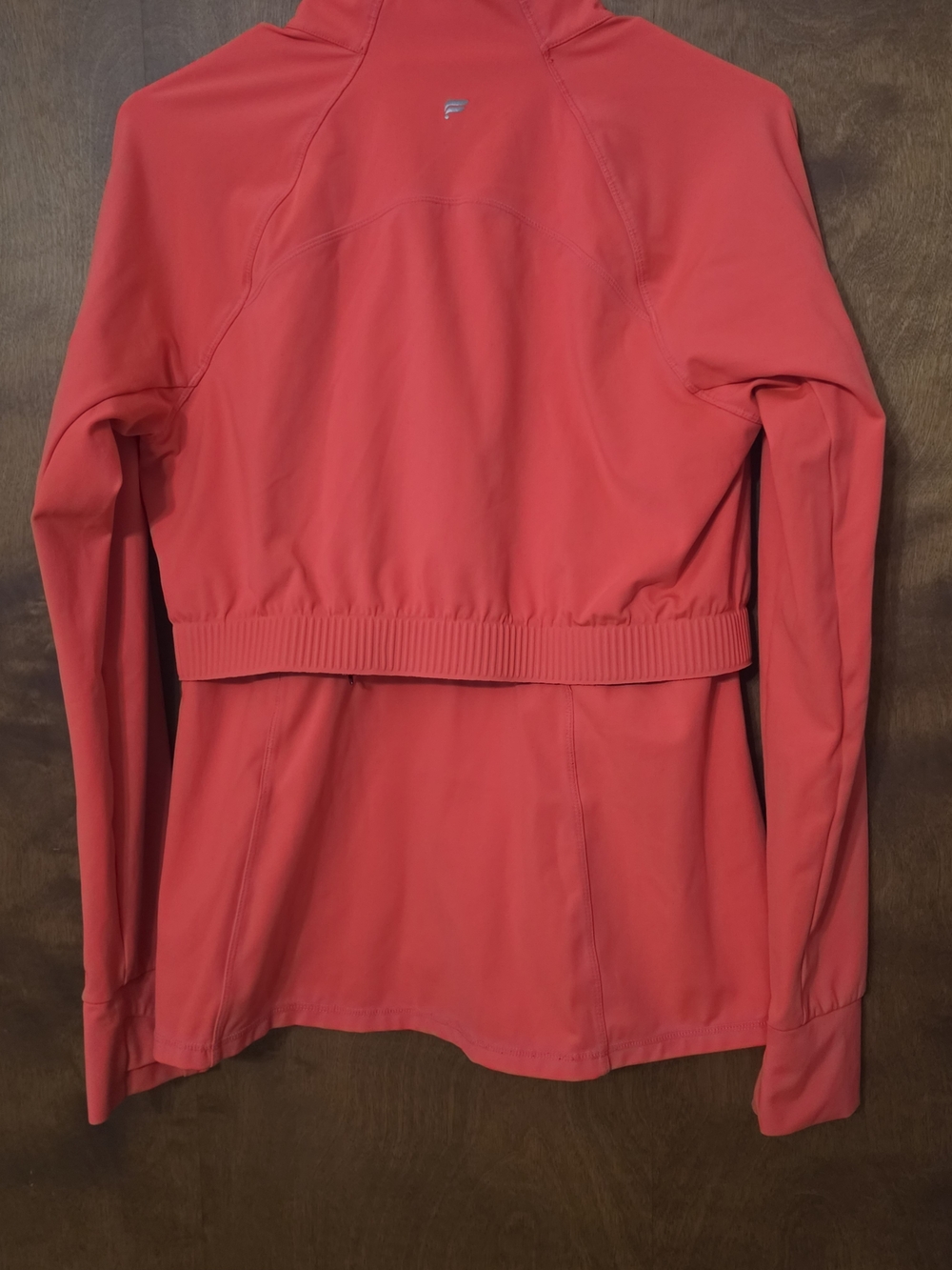 Fabletics Women's Coral-Red Zip Front Bomber Jacket - Picture 5 of 5